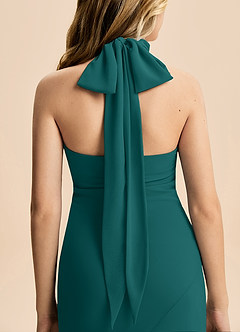 Azazie Velli Junior Peacock Mermaid High Neck Chiffon Dress image6