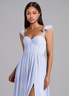 Azazie Denisse Bridesmaid Dresses Lavender A-Line Ruched Chiffon Dress image6