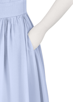 Azazie Molly Junior Ice A-Line Pleated Chiffon Dress image10