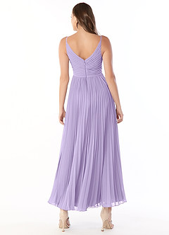 Azazie Raychelle Bridesmaid Dresses Lilac A-Line V-Neck Chiffon Dress image2