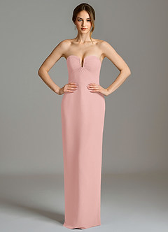 Azazie Darcie Final Sale Black Sheath Strapless Chiffon Convertible Dress image4