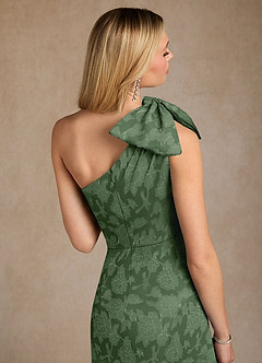Azazie Easton Mother of the Bride Dresses Eucalyptus Ball-Gown One Shoulder Floral Burnout Dress image5