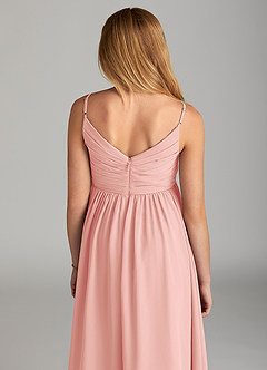 Azazie Raychel Junior Auburn A-Line Pleated Chiffon Dress image6
