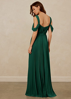 Christian Siriano Bridal for Azazie 1013 Bridesmaid Dresses Emerald A-Line Off the Shoulder Chiffon Dress image4