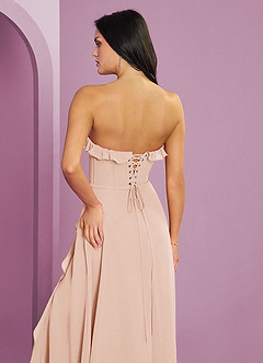 Barbie ♥ Azazie Bridesmaid Dresses English Rose A-Line Sweetheart Neckline Chiffon Dress image7