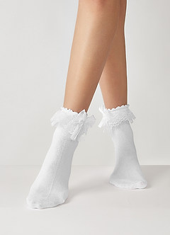 front Lace Ruffle Socks