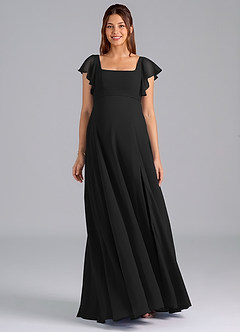 Azazie Bondi Abiti da damigella d'onore premaman Abito A-Line Increspato Chiffon Floor-Length image3