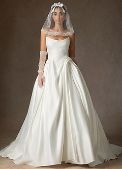 front Vintage Floral Lace Birdcage Veil