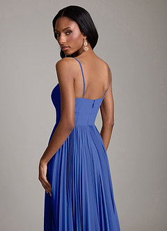 Azazie Akiko Bridesmaid Dresses Royal Blue A-Line Sweetheart Neckline Chiffon Dress image6
