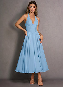 Isabeau Haze Blue Maxi Dress image3