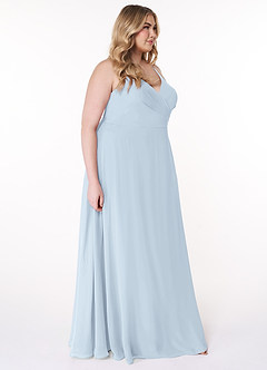 Azazie Davis Bridesmaid Dresses A-Line V-Neck Chiffon Floor-Length Dress image7
