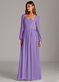 Azazie Maree Abiti da Damigella Abito A-Line in Chiffon Corsetto Tahiti image1