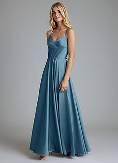 Azazie Alaia Venta Final Vestido de Bermudas de Satén Elástico de Corte en A con Corsé image4