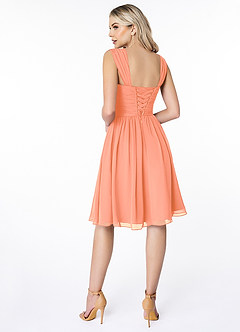 Azazie Angie Bridesmaid Dresses Sunset A-Line Corset Chiffon Dress image2