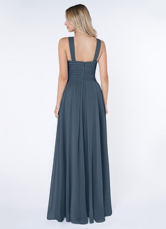 Azazie Kaleigh Bridesmaid Dresses Neptune A-Line Pleated Chiffon Dress image2