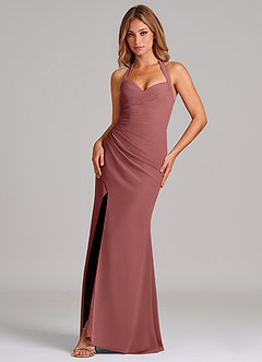 Azazie Emeria Suknie dla druhen Syrena Dekolt w kształcie serca Szyfon Do ziemi Sukienka image1