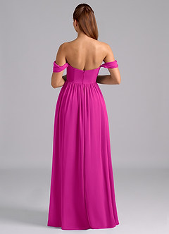 Azazie Saige Maternity Bridesmaid Dresses A-Line Pleated Chiffon Floor-Length Dress image2
