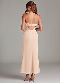 Azazie Leonis Abiti da Damigella Abito Convertibile Sirena in Chiffon Senza Cinturino Rosa Inglese image5