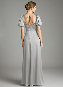 Azazie Fyona Suknie dla druhen Linia A Pofałdowany Satyna elastyczna Do ziemi Sukienka image13