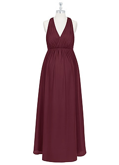 Azazie Athena Final Sale Empire Ruched Chiffon Floor-Length Dress image11