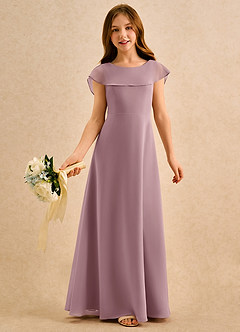 Azazie Kittie Girls Formal Flower Girl Klänningar Klänning A-Line i Chiffong image1