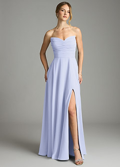 Azazie Ayla Abiti da Damigella Abito A-Line in Chiffon Scollo a Cuore Lavanda image5