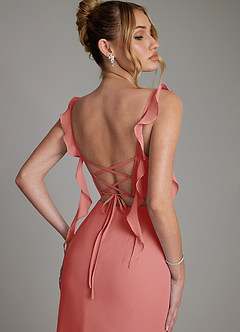 Azazie Jessamine Bridesmaid Dresses Antique Rose Mermaid Corset Chiffon Dress image2