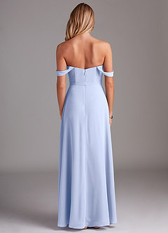 Azazie Aaron Bridesmaid Dresses Ice A-Line Off the Shoulder Chiffon Convertible Dress image3