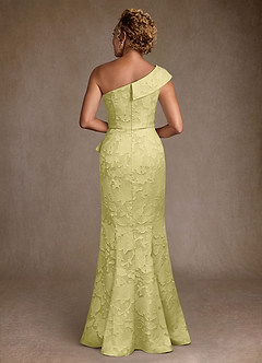 Azazie Hampton Mother of the Bride Dresses Lemon Sorbet Mermaid One Shoulder Floral Burnout Dress image3