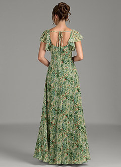 Azazie Bondi Bridesmaid Dresses Meadow Bloom A-Line Ruffled Chiffon Dress image5