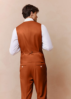 front James Burnt Orange Structured Stretch 3-piece suit
