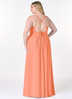 Azazie Farren Bridesmaid Dresses Sunset A-Line Pleated Chiffon Convertible Dress image11