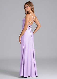 Azazie Seema Abiti da Damigella Abito Sirena in Raso Elasticizzato Corsetto Lilla image6