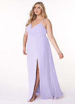 Azazie Everleigh Bridesmaid Dresses Lilac A-Line Sweetheart Pleated Chiffon Dress image11