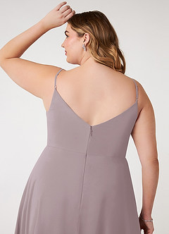 Azazie Daenerys Bridesmaid Dresses Dusk A-Line Cowl Chiffon Dress image12
