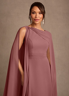 Azazie Liddie Mother of the Bride Dresses Desert Rose A-Line Pleated Chiffon Dress image6