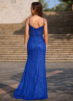 Dazzle Royal Blue Mermaid Prom Dress image2