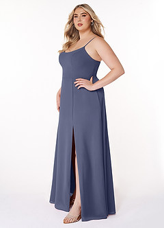 Azazie Moira Bridesmaid Dresses Stormy A-Line Scoop Chiffon Dress image10
