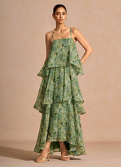 Itasca Green Floral Maxi Dress image3