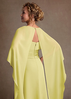 Azazie Marilla Abiti per la Madre della Sposa Abito A-Line in Chiffon Plissettato Sorbetto Al Limone image7