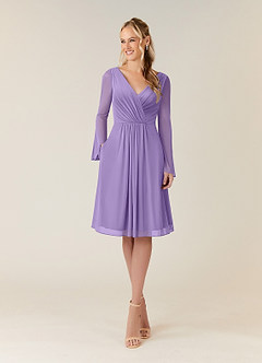 Azazie Teraso Mother of the Bride Dresses Tahiti A-Line Pleated Mesh Dress image1