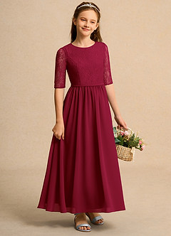 Azazie Pippin Girl Flower Girl Klänningar Klä A-Line i Spets image4