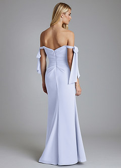 Azazie Nehemia Jurken voor bruidsmeisjes Converteerbaar Jurk van Chiffon met Zeemeermin Off the Shoulder Lavendel image6