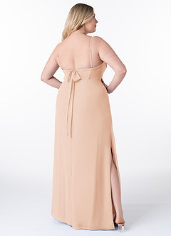 Azazie Mai Abiti da Damigella Abito Tubino in Chiffon Plissettato Rosa Inglese image9