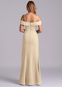 Azazie Luciana Champagne Chiffon Bridesmaid Dresses | Azazie