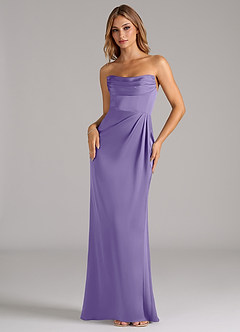 Azazie Johana Bridesmaid Dresses Tahiti Mermaid Off the Shoulder Stretch Satin Convertible Dress image5