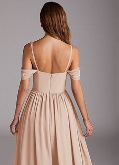 Azazie Calianna Bridesmaid Dresses English Rose A-Line Off the Shoulder Chiffon Convertible Dress image9
