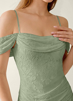 Delia Hellgrün Minikleid aus Spitze image7