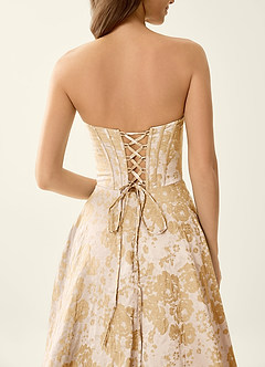 Leilani Champagne Corset Lace Up Back Beading Prom Dress image7
