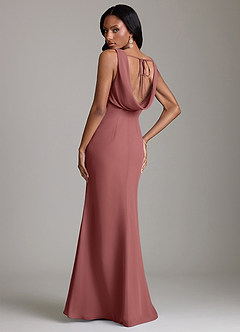 Azazie Linelle Bridesmaid Dresses Amethyst Mermaid Pleated Chiffon Dress image2